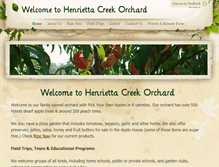 Tablet Screenshot of henriettacreekorchard.com